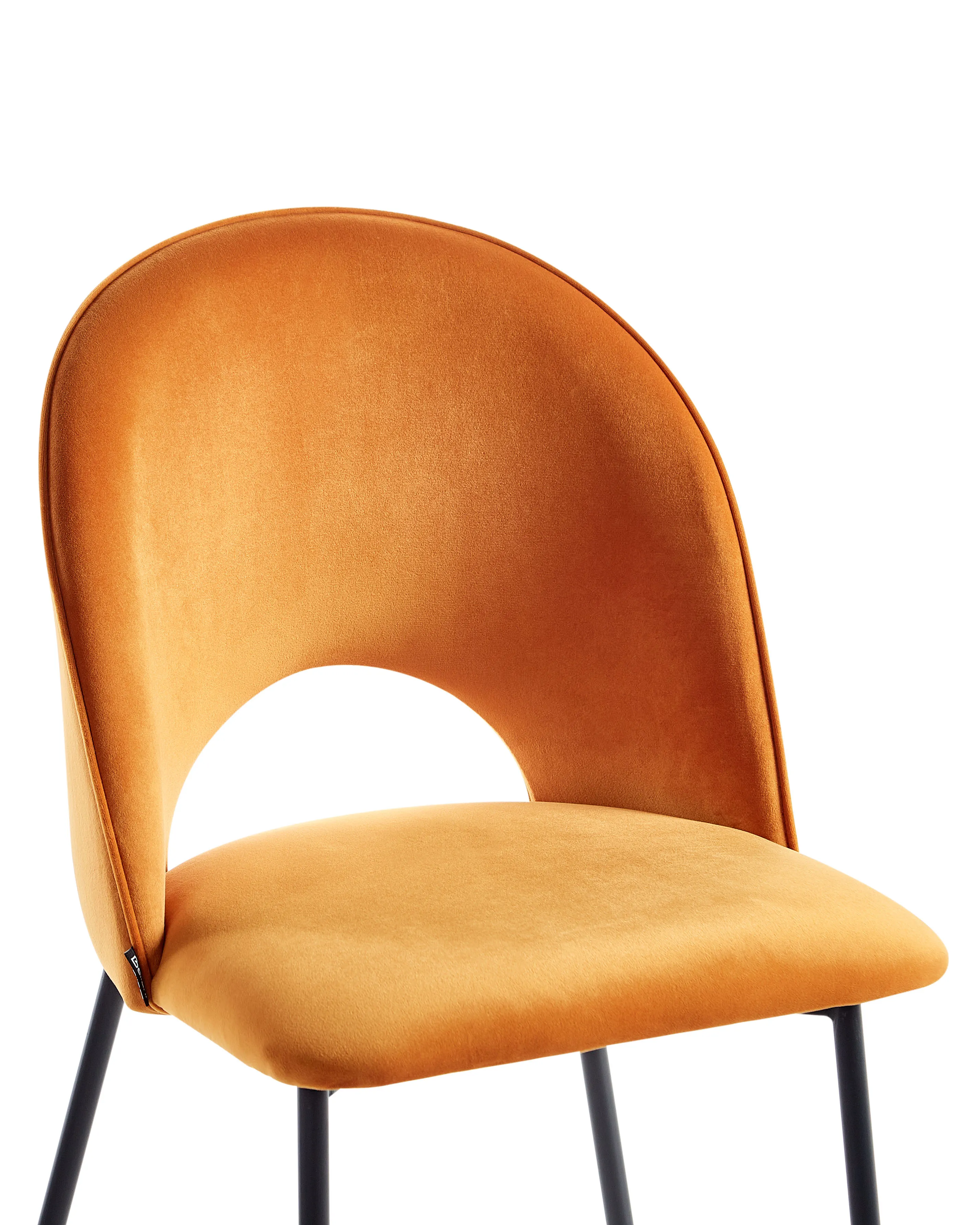 Set van 2 eetkamerstoelen COVELO Fluweel Oranje