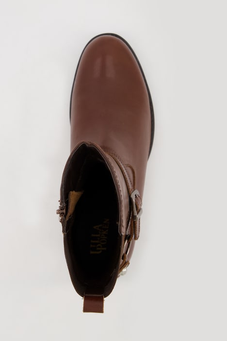 Leder-Stiefeletten, Nappaleder, Zipper, Weite H