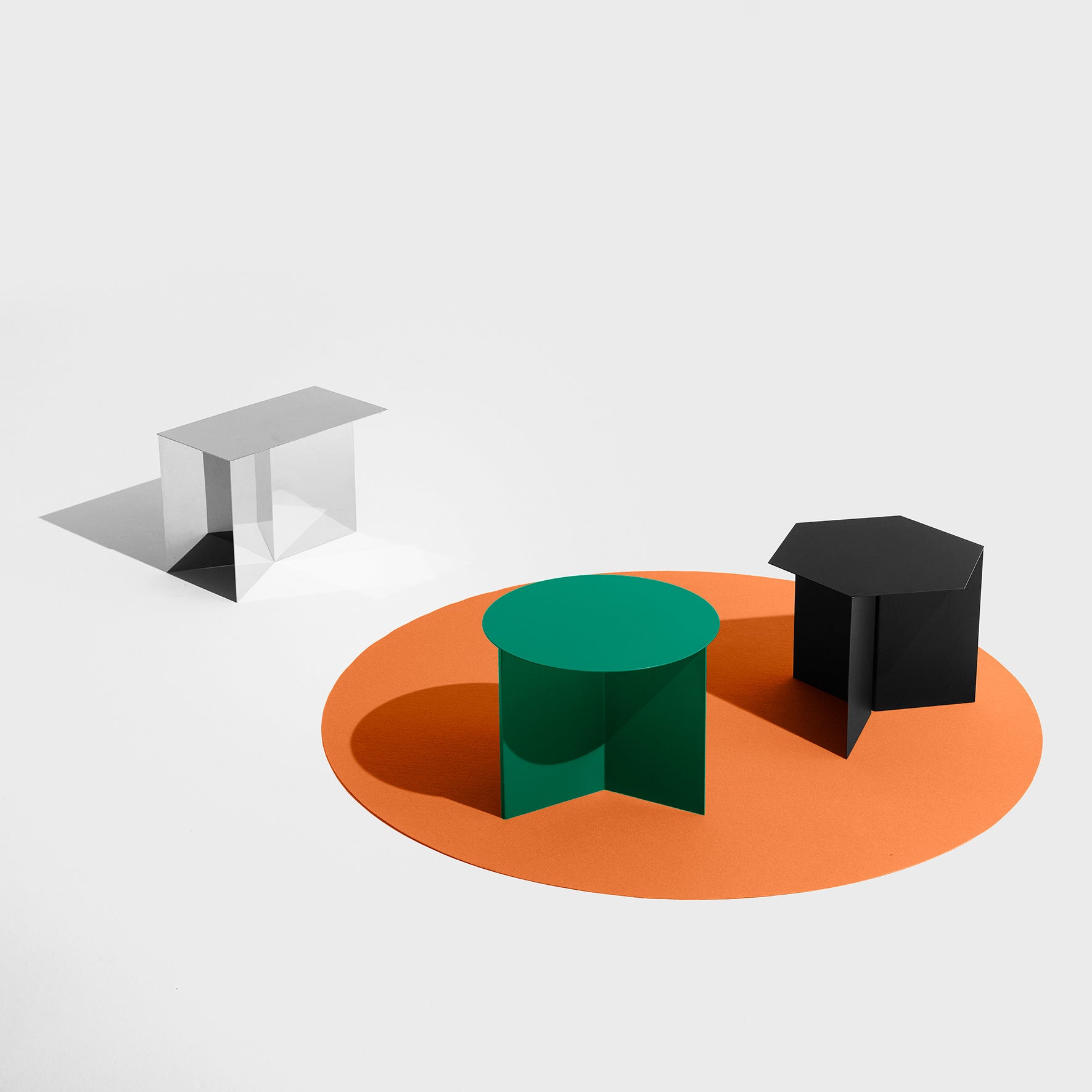 HAY Slit Table Round Bijzettafel Ã 45 cm - Zwart