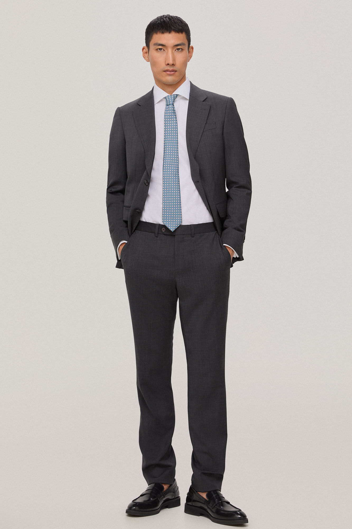 Blazer cinza slim fit - Cinza
