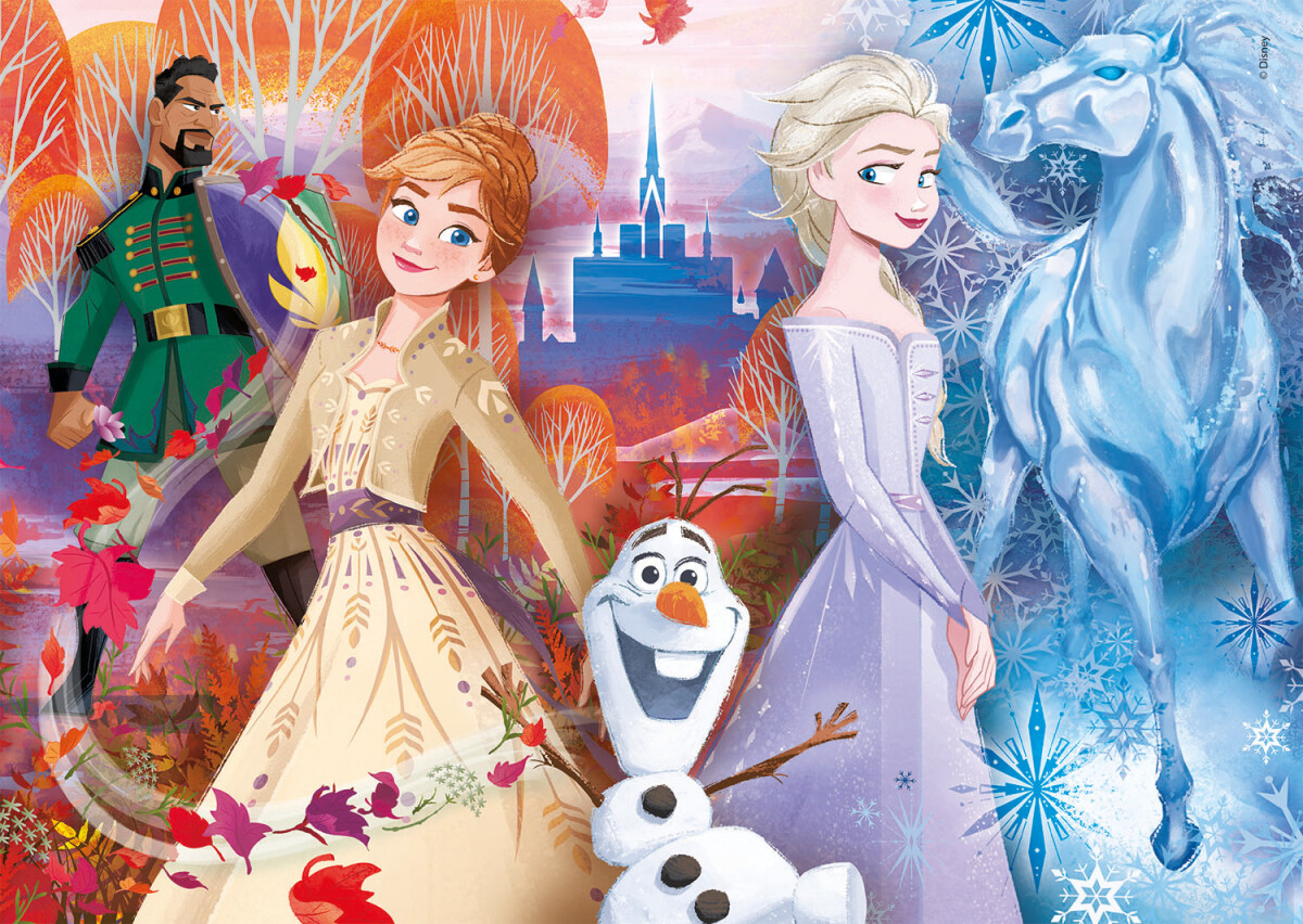 Frost Puslespil - Disney - Super Color - Clementoni - 2X20 Brikker