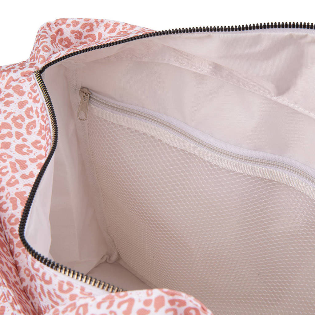 luiertas met panterprint roze