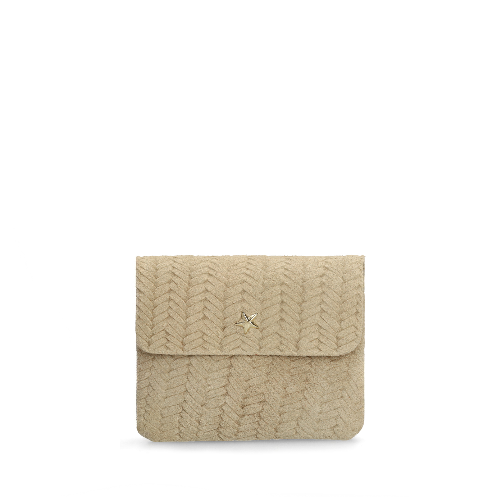 Beige suède portemonnee