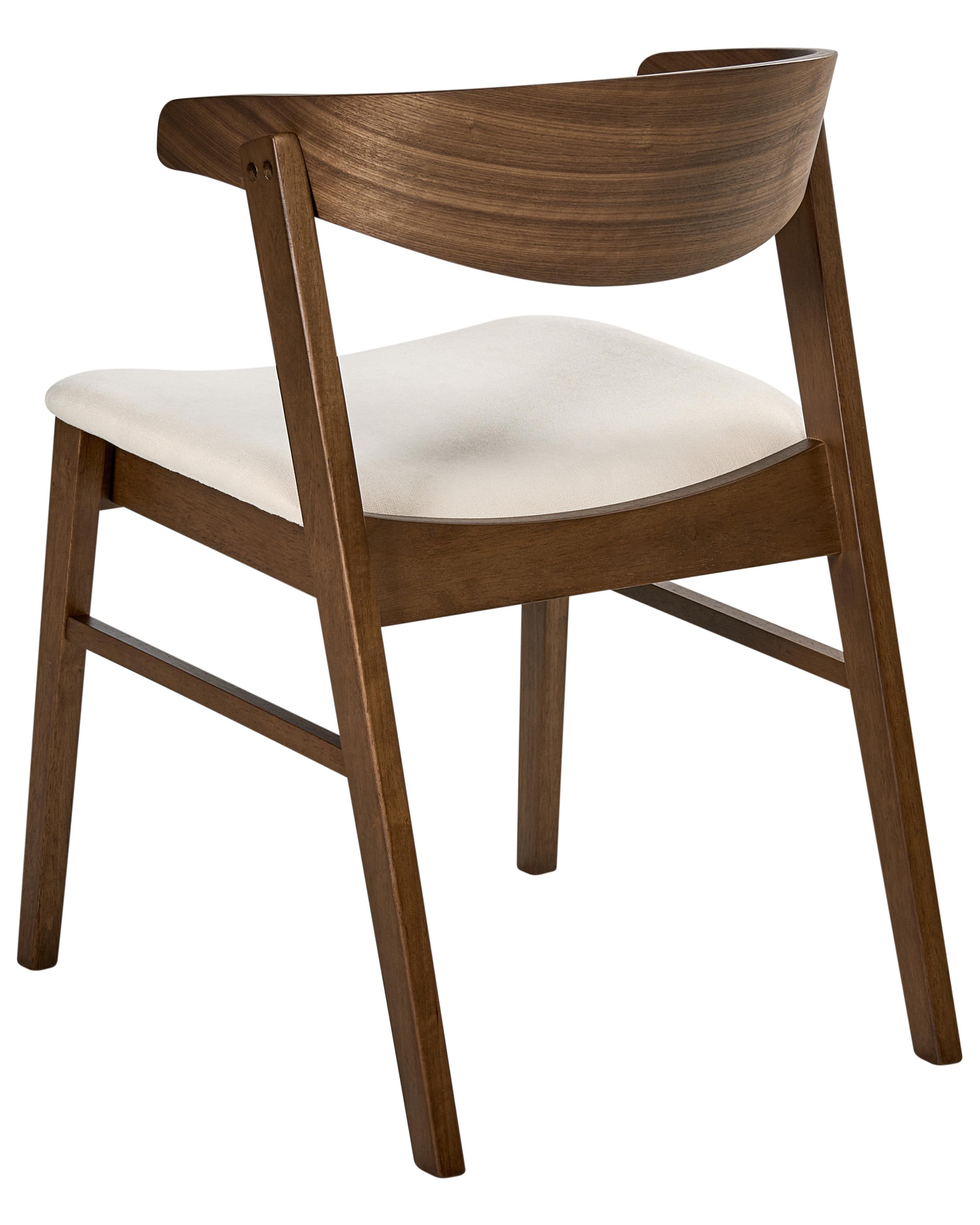 Set van 2 eetkamerstoelen LILLY Gebroken wit/donkerbruin