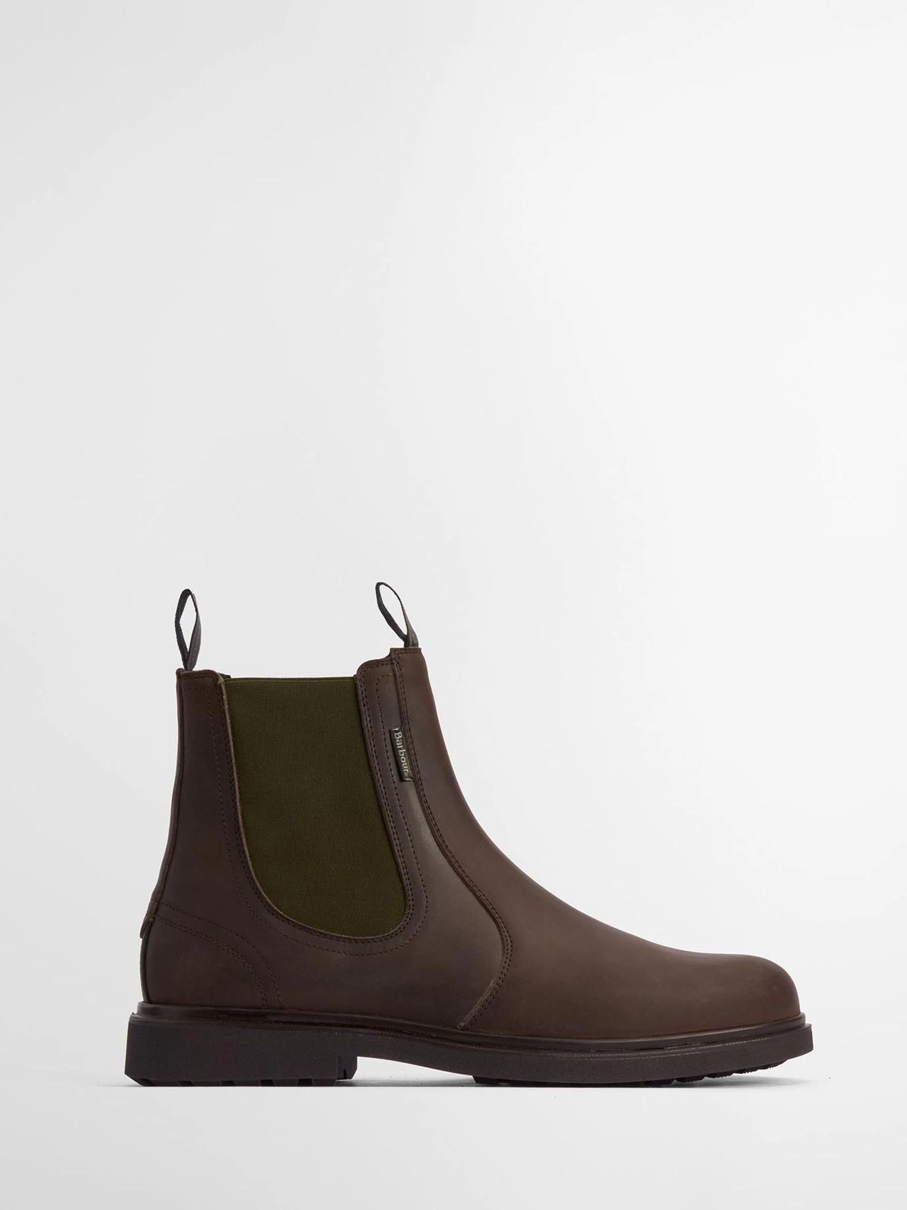 Donkerbruin - Barbour® Hale leren Chelsea laars
