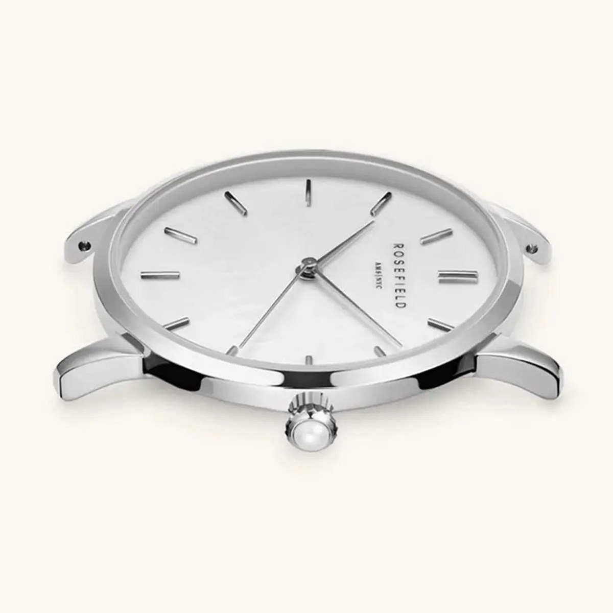 Montre femme Rosefield Pearl Edit maille mailanaiseargentée