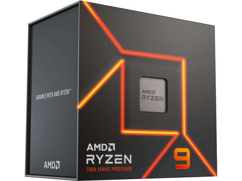 AMD CPU Ryzen 9 7900X 4.7 GHz Gaming-Prozessor mit 12 Kernen, 24 Threads und einer Leistungsaufnahme von 170 W