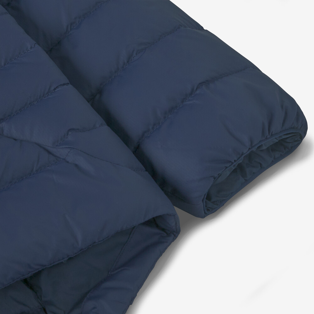 Kinder-Daunenpullover mit verlängertem Rückenteil