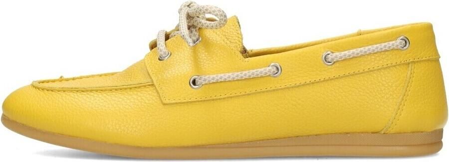 PS Poelman Callie leren bootschoenen geel