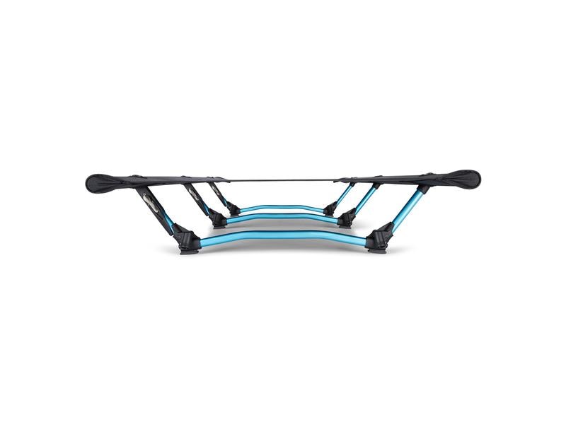 HELINOX Feldbett Cot One Convertible Black/Cyan Blue,190 cm Leichte, zusammenfaltbare Campingliege