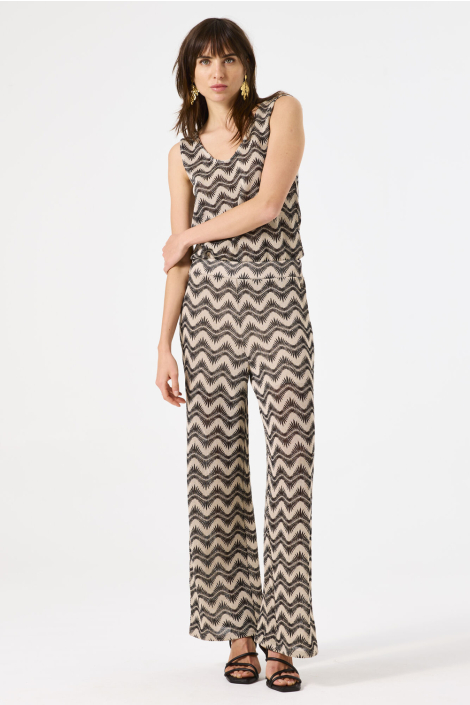 Garcia ecru dames broek