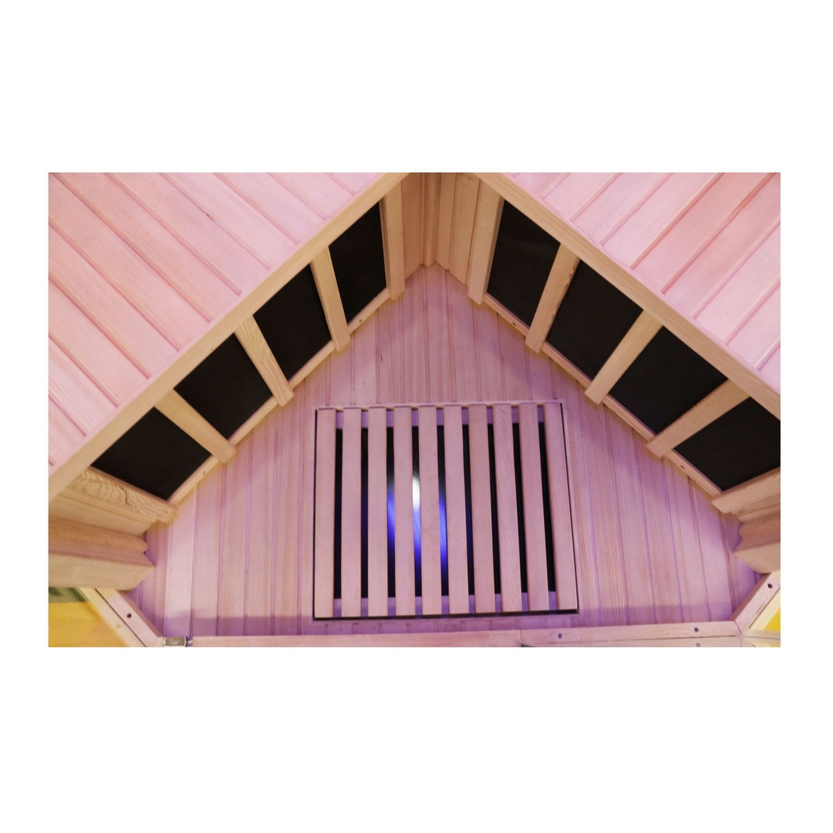 Dewello® Infraroodcabine Infraroodsauna BRANDON 120cm x 120cm incl. 6 full spectrum emitters, 3 koolstof emitters, 2 personen