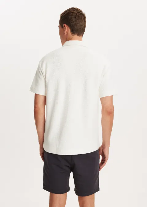 Overhemd met structuur off-white (ECRU)