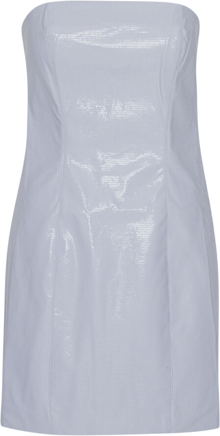 ROTATE Birger Christensen Embossed Mini Dress Artic ice