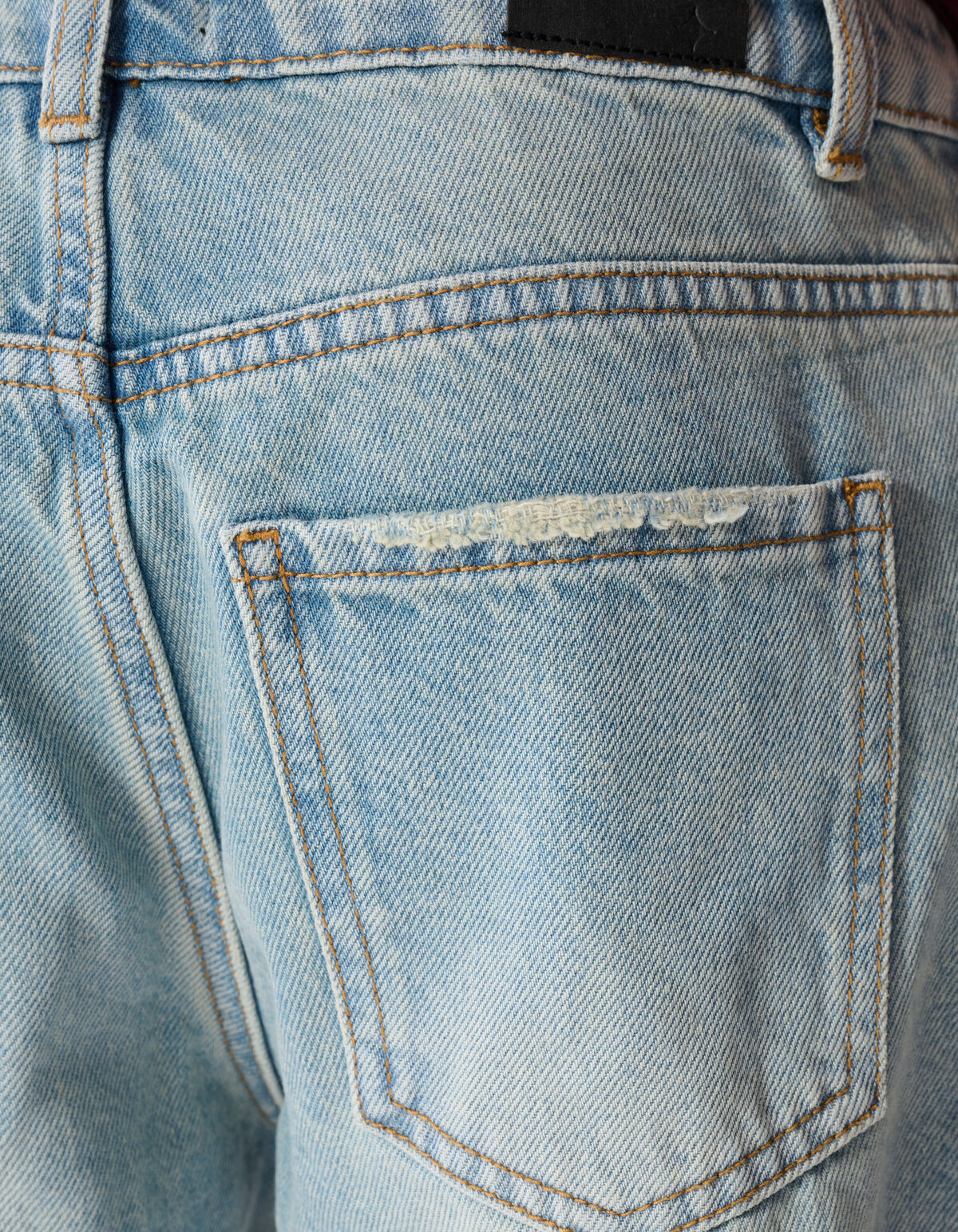 Baggy Fit Jeans Dirty Washed Lichtblauw