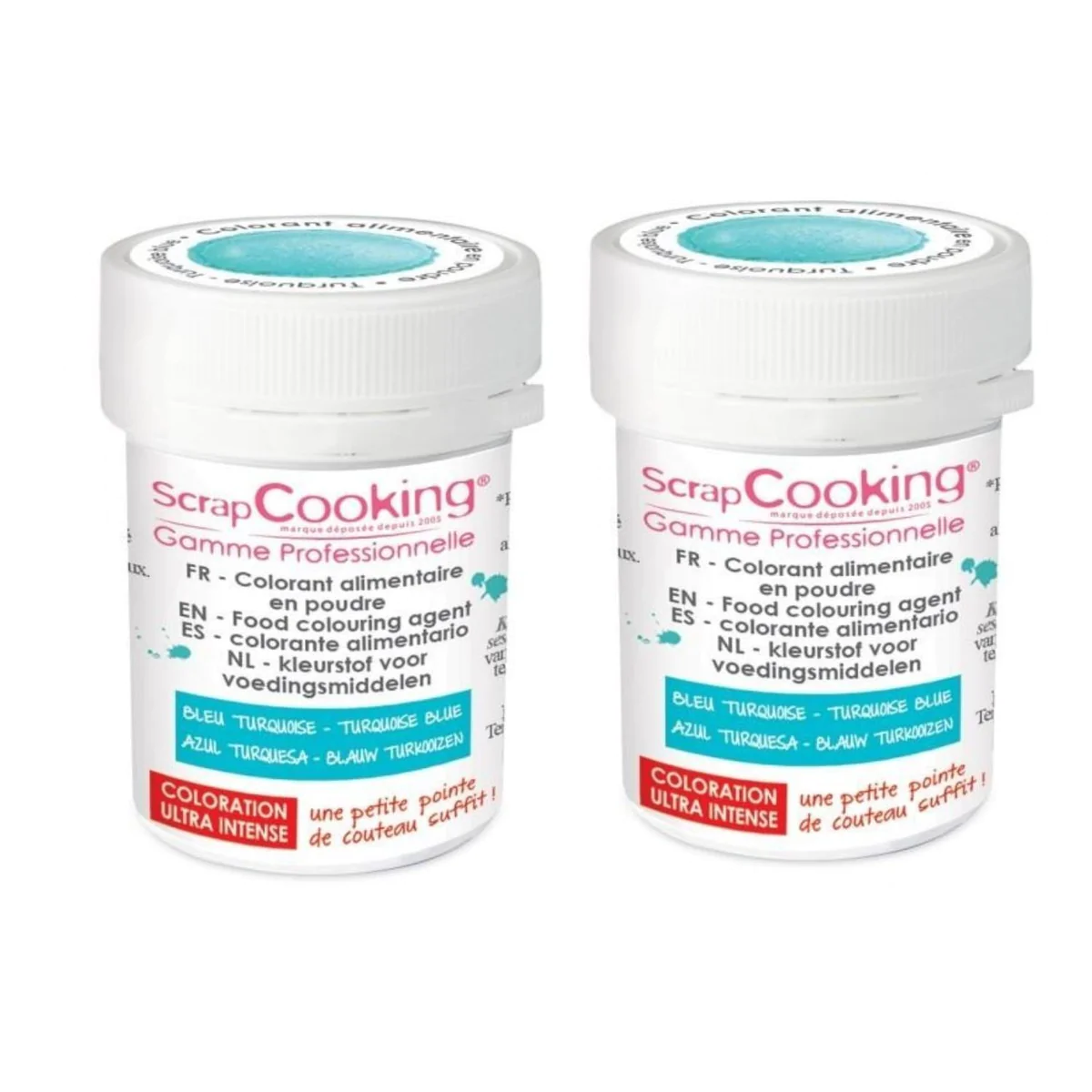 Colorant alimentaire en poudre 10 g - turquoise Scrapcooking