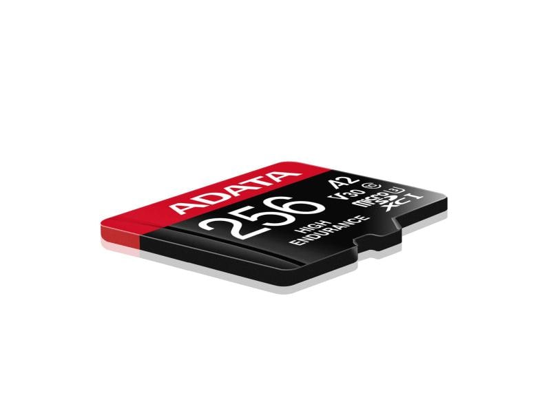 ADATA microSDXC-Karte High Endurance 256 GB SD-Karte, UHS-I U3 Class 10 V30 A2, 256 GB