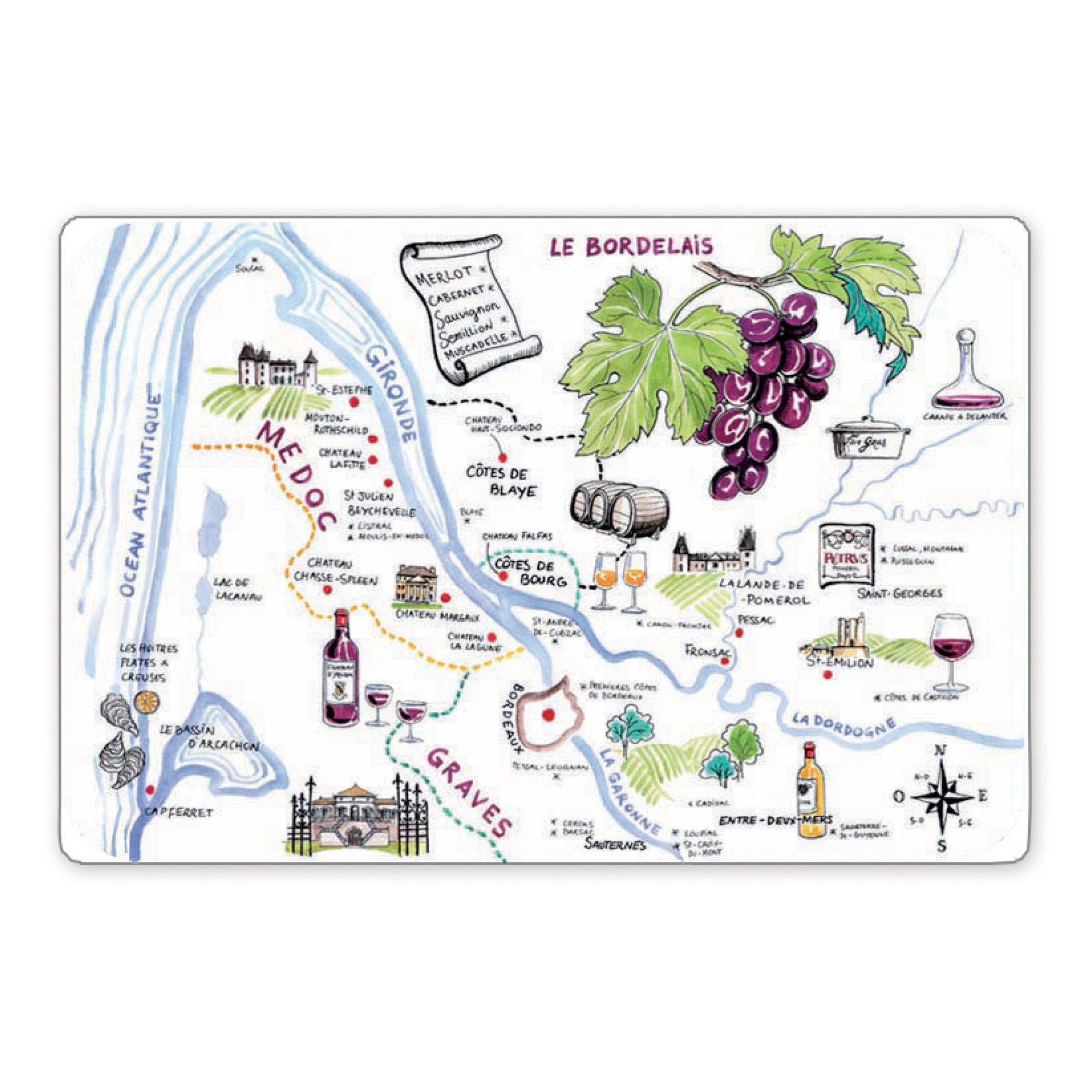 Set de table dessin vignoble