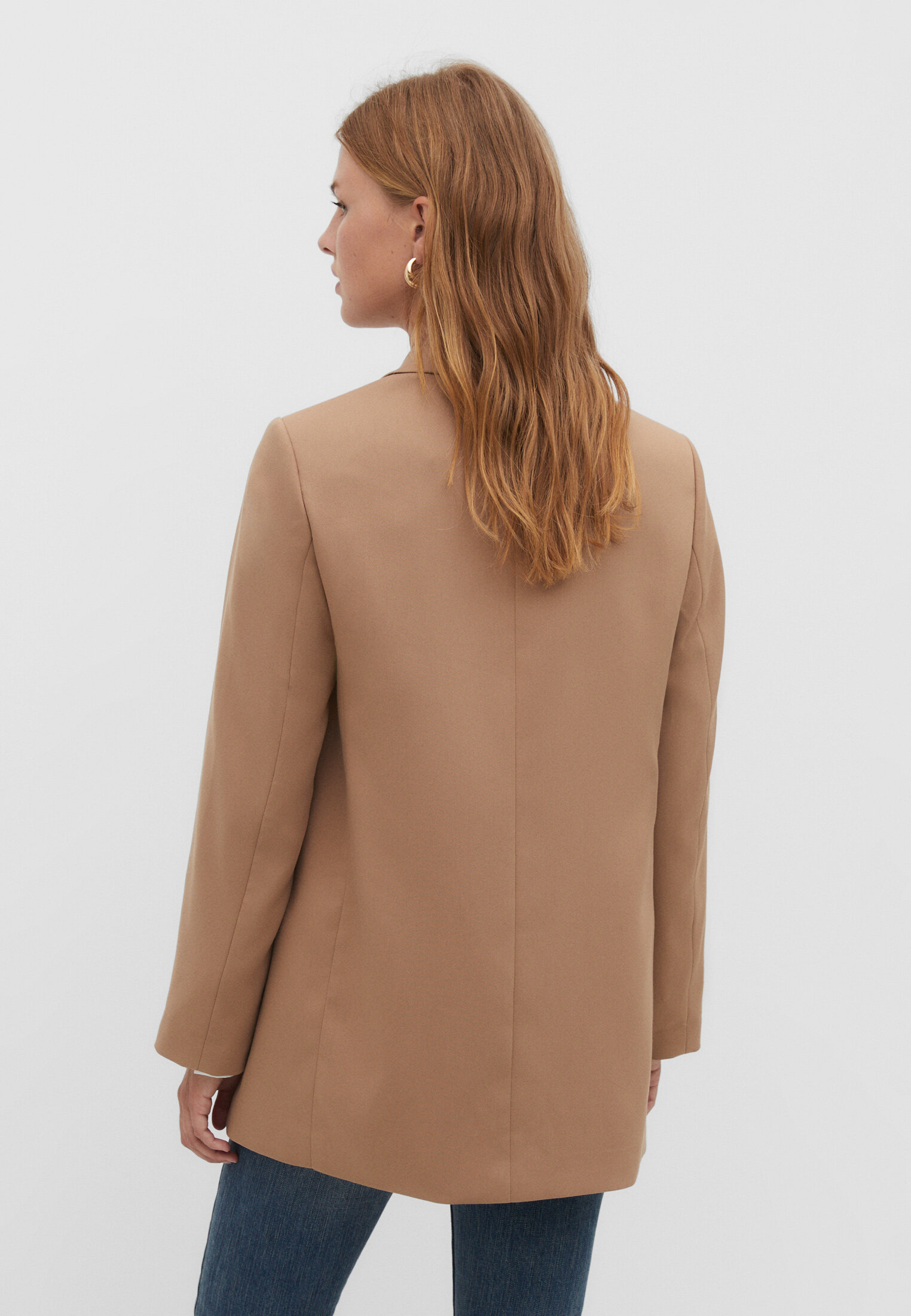Blazer aberto e folgado