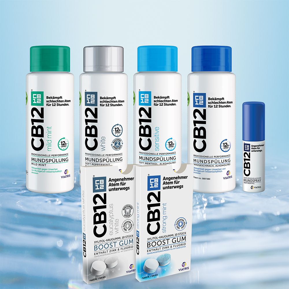 CB12 Mundspülung: Mundwasser mit Zinkacetat & Chlorhexidin gegen schlechten Atem & Mundgeruch