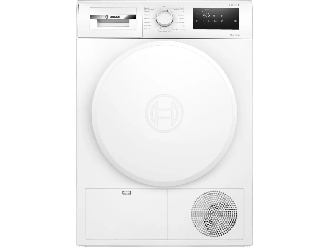 Bosch Serie | 4 WTH8300LSN - Tørremaskine - bredde: 59.8 cm - dybde: 65.4 cm - højde: 84.2 cm - frontbetjening - hvid