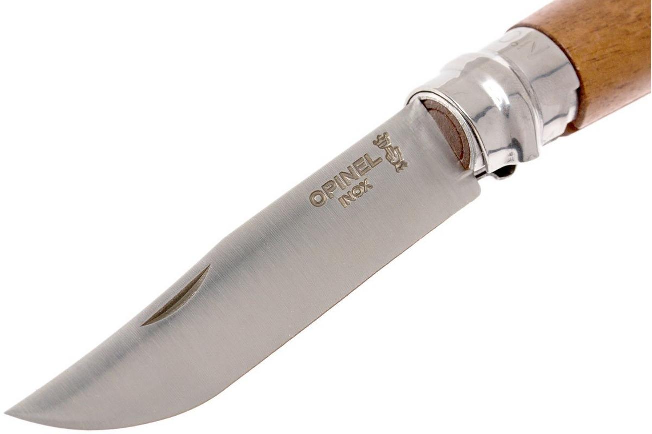 Opinel zakmes No. 8 Luxury Range, RVS, walnoothout