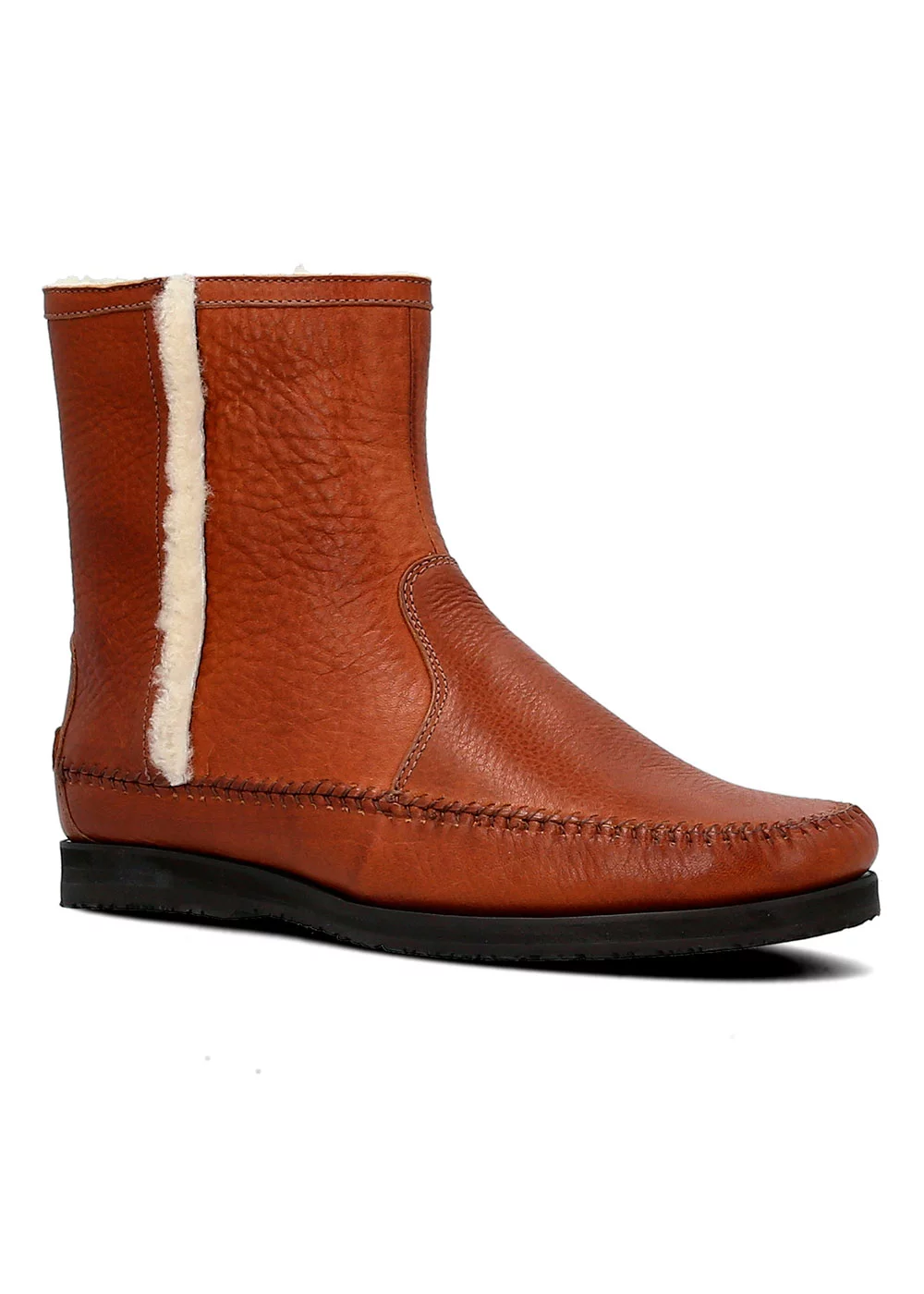 BOOTS CUIR SHEARLING BOOTEE