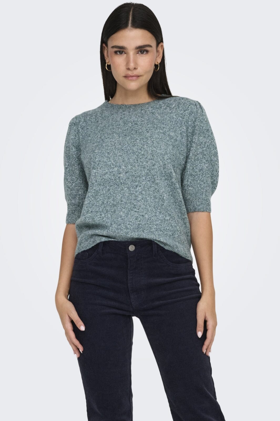Only Onlrica Life 2/4 Pullover Knt 15318551 4702871 sea moss w melange