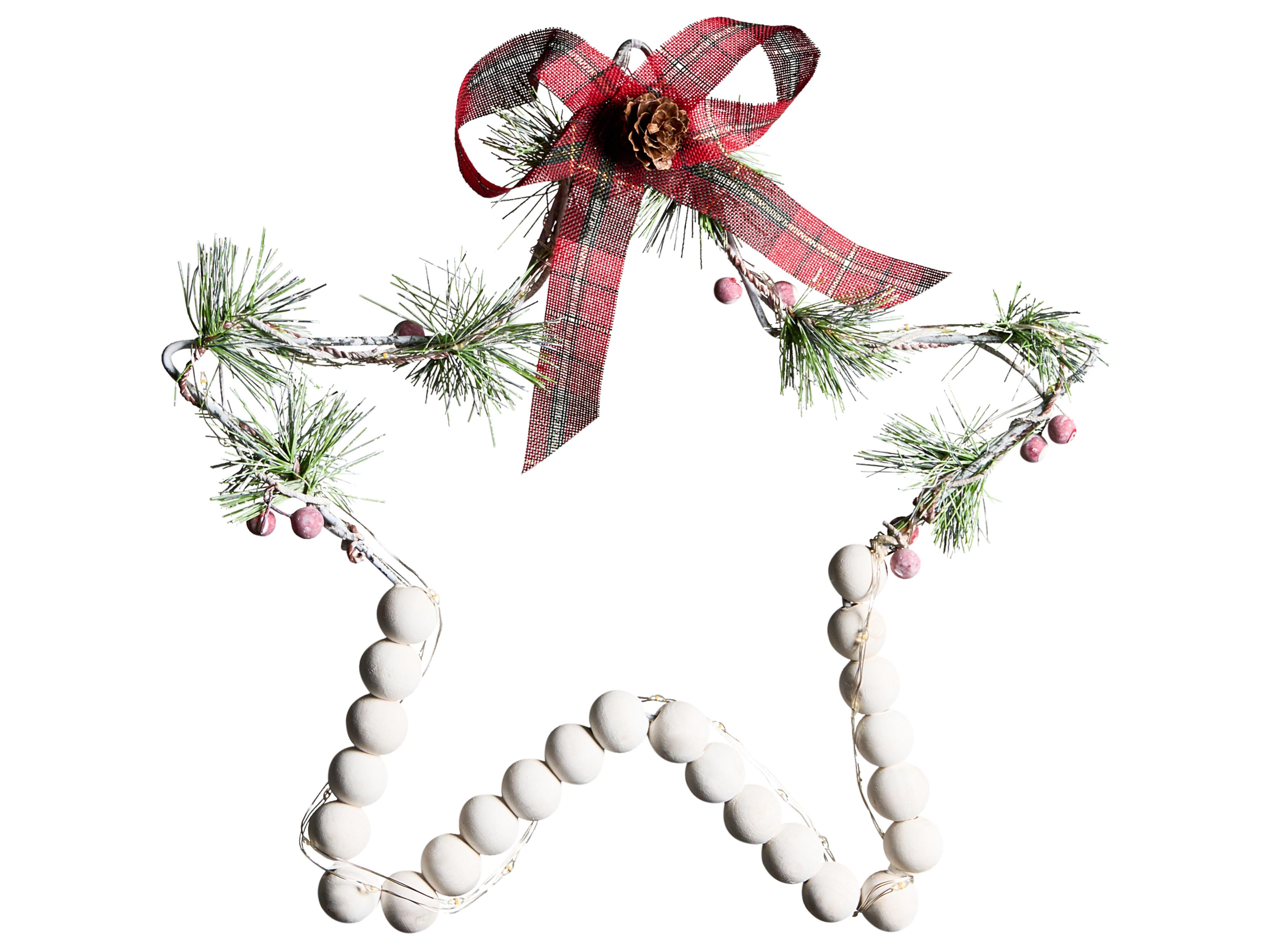 Set van 3 hangende decoraties LED KALLAVESI Ster 25/30/35 cm Wit