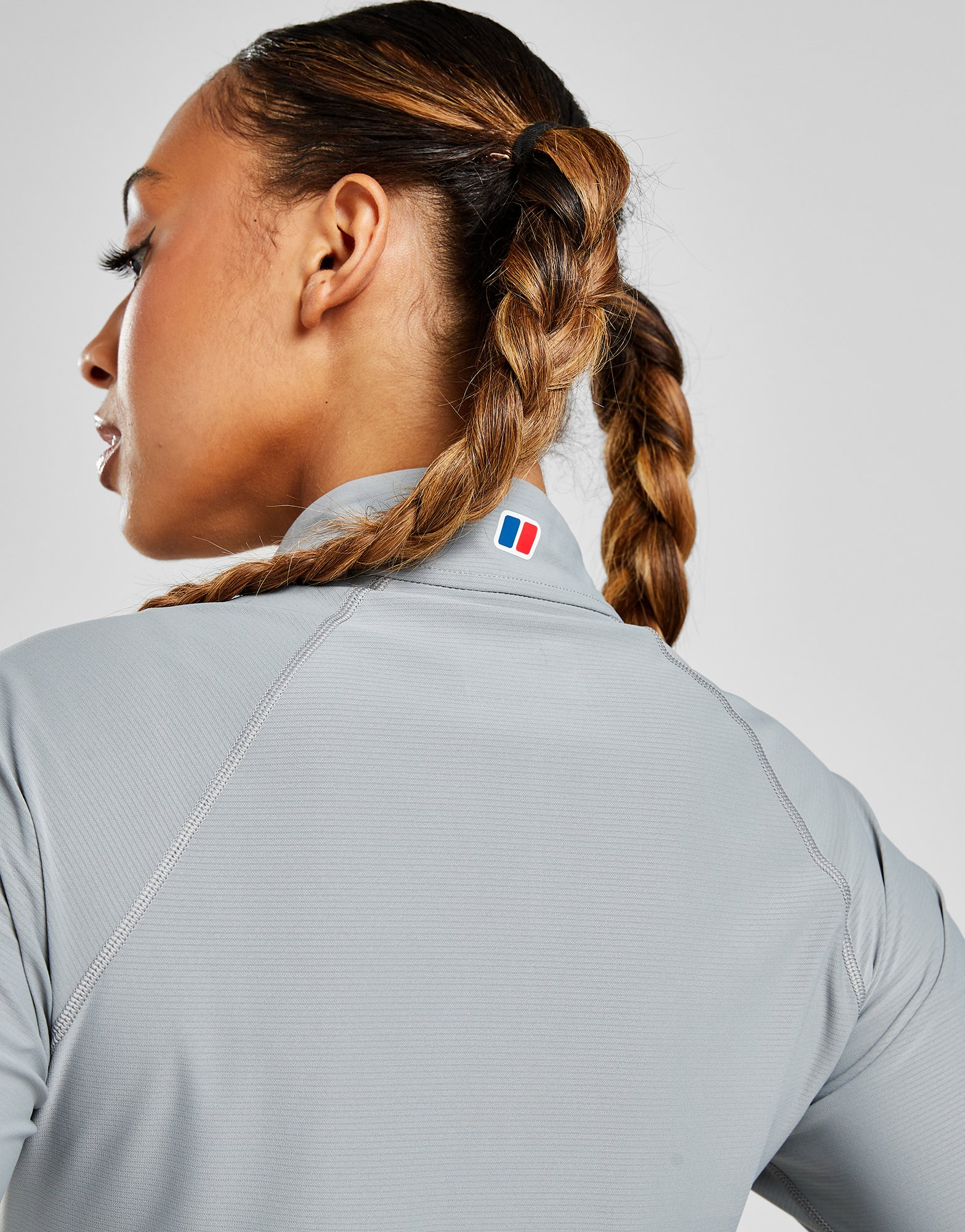 Berghaus Haut Zippé 1/4 Logo Femme