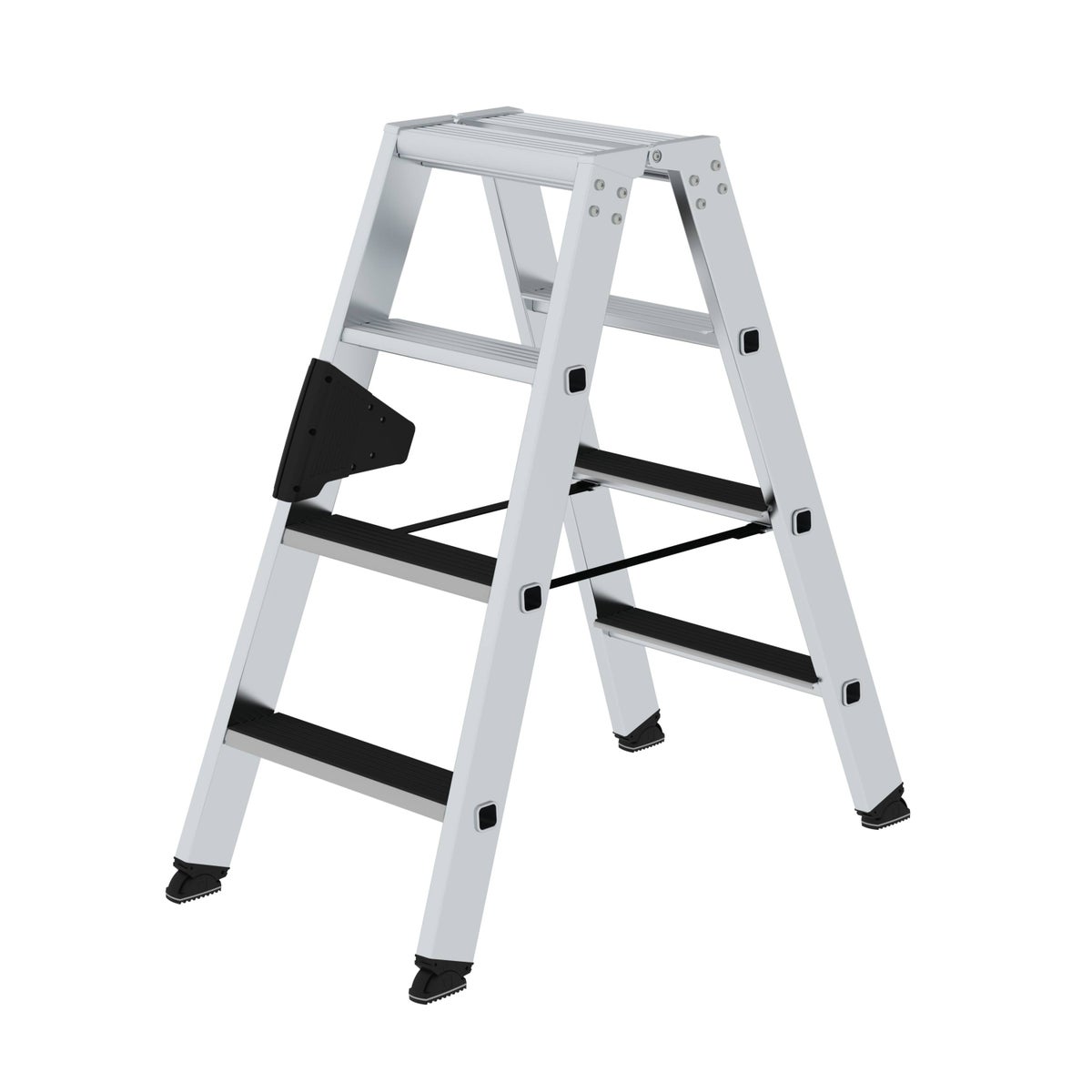 PROREGAL Trapladder, dubbelzijdige toegang met clip-trede, 2 x 4 treden