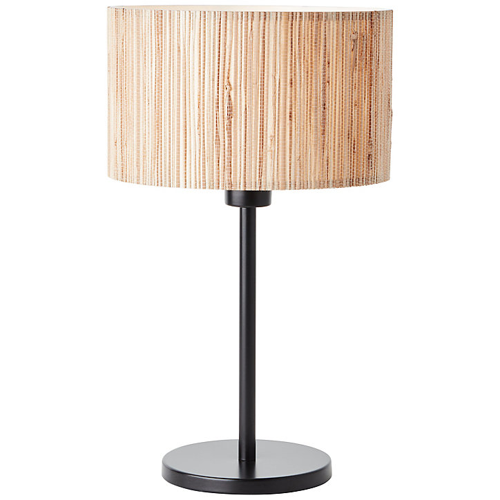 Lampe de table Wimea métal noir et naturel Ø25 x H.41 cm 52W IP20 Brillant