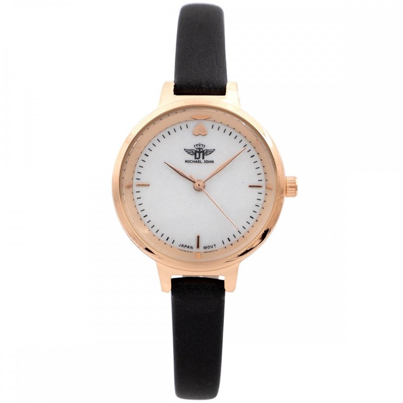Montre Femme M. JOHN bracelet Cuir Noir