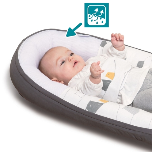 doomoo Cocoon Réducteur nouveau-né Bear Grey - Evolutif & Respirant - BABYMOOV