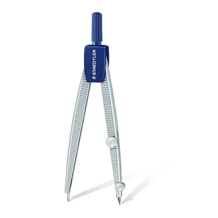 STAEDTLER® 550 60 Noris Club Schulzirkel 550, mit Bleieinsatz, im Klappdeckeletui, silber