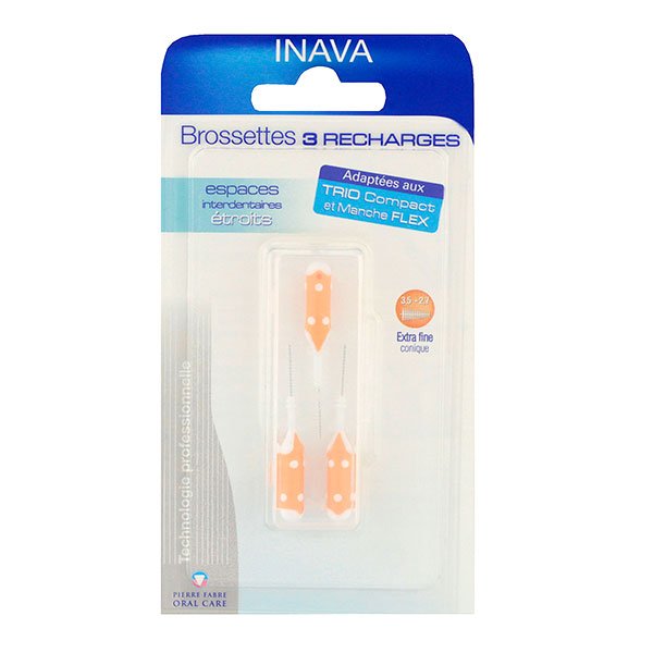 Brossettes XL Conique 3 Recharges orange 3.5-2.7 extra-fine