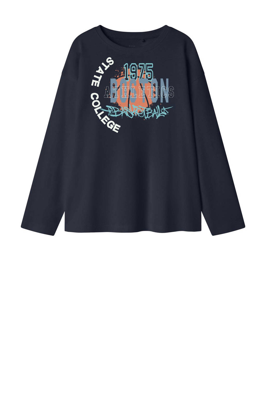 NAME IT longsleeve NKMVICTOR met printopdruk donkerblauw