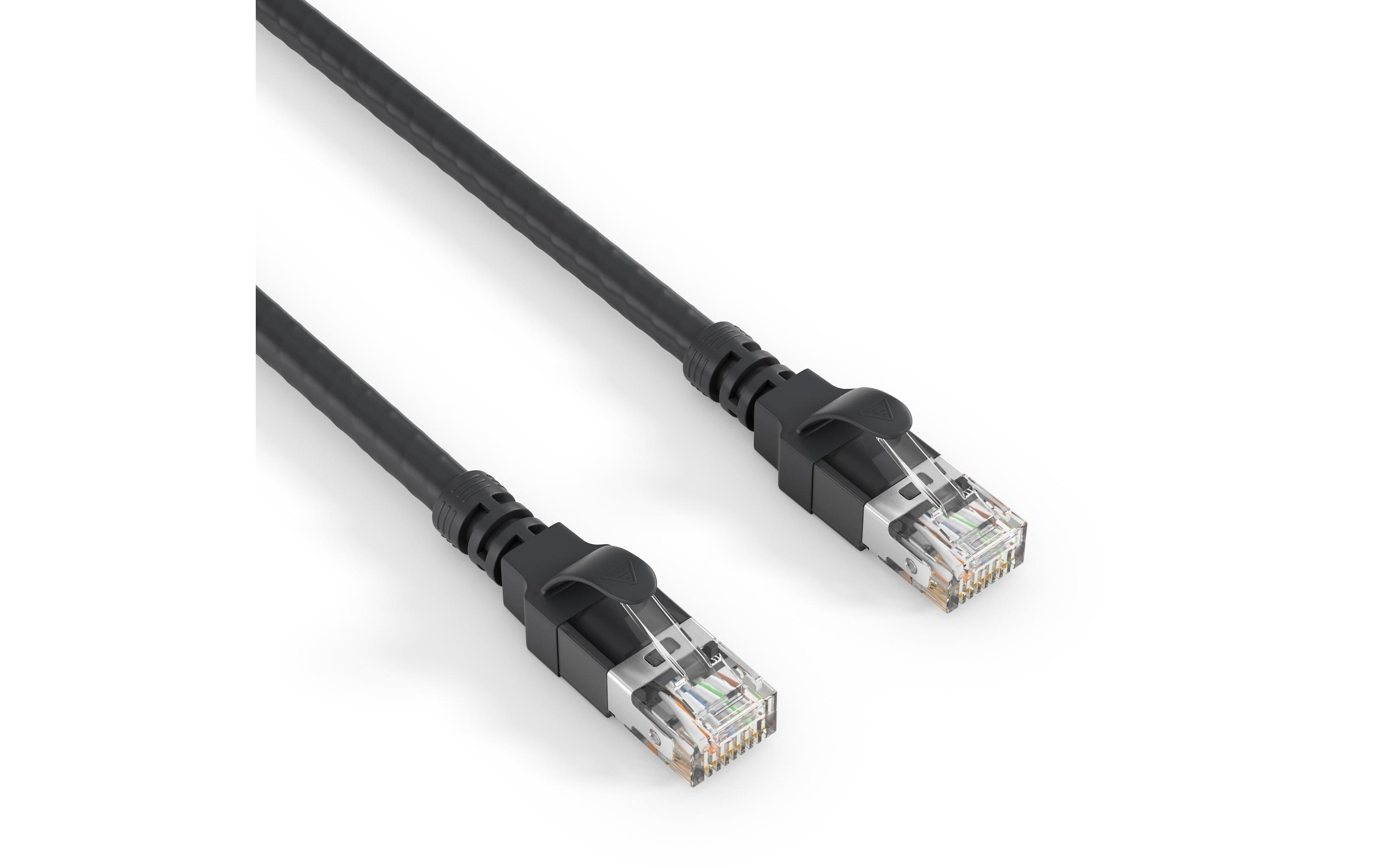 Patchkabel Cat 6A, S/FTP, 60 m, SchwarzPremium Cat.6a Patchkabel, RJ45, S/FTP, LSZH – 60.00m, Schwarz