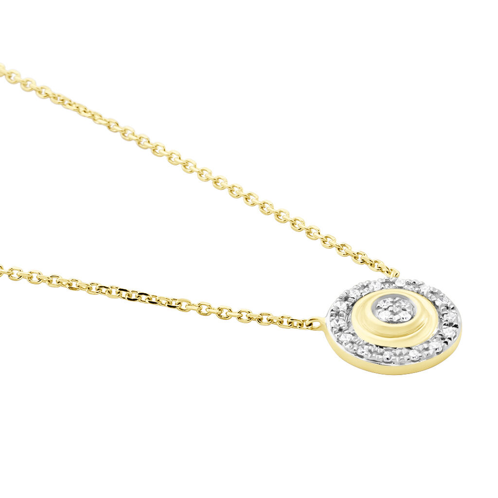 Collier Rosangela Or Bicolore Diamant Blanc
