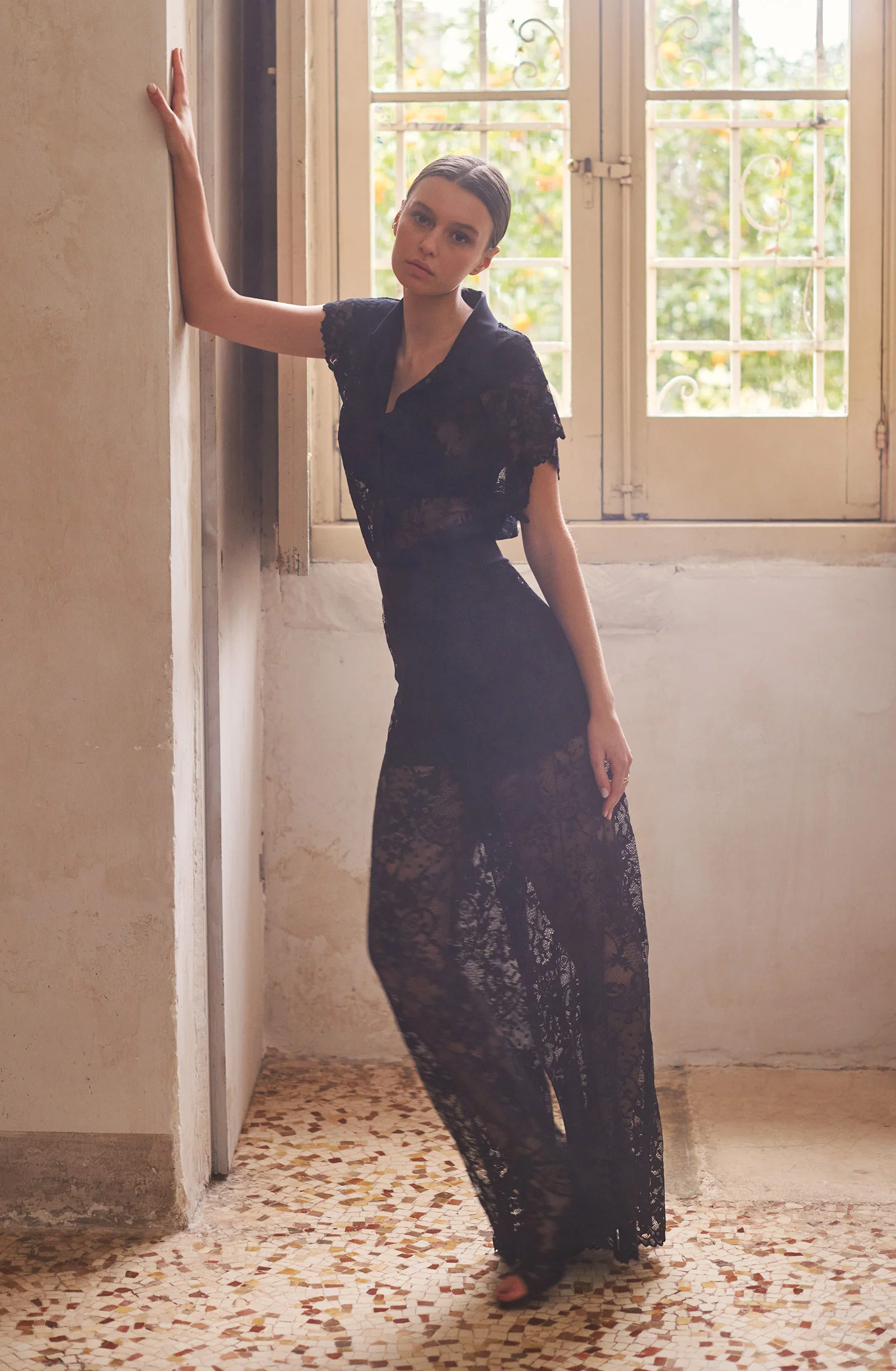 circe Combinaison en dentelle noire Noir