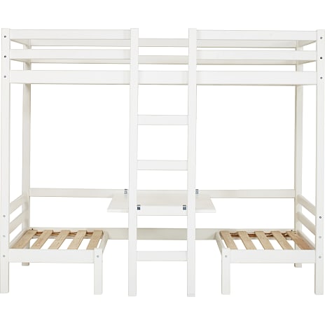 Spiloppe kombi køjeseng 90x200 cm - hvid