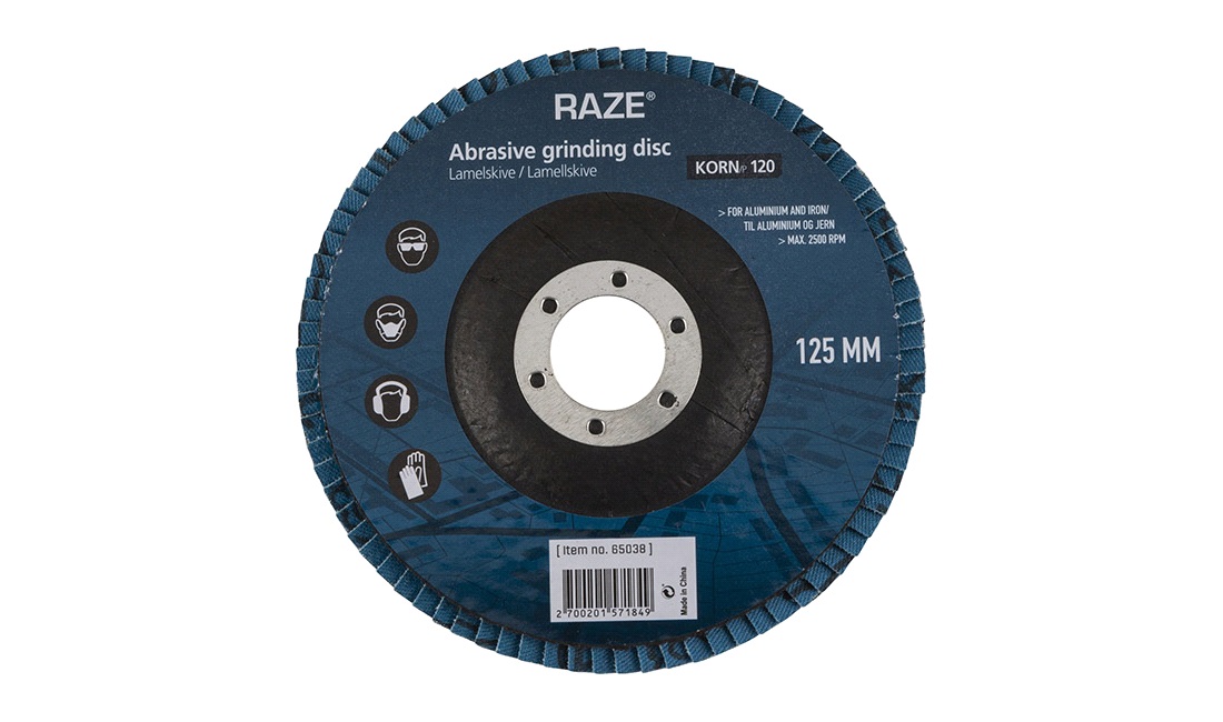 Lamelskive 125 mm korn 120
