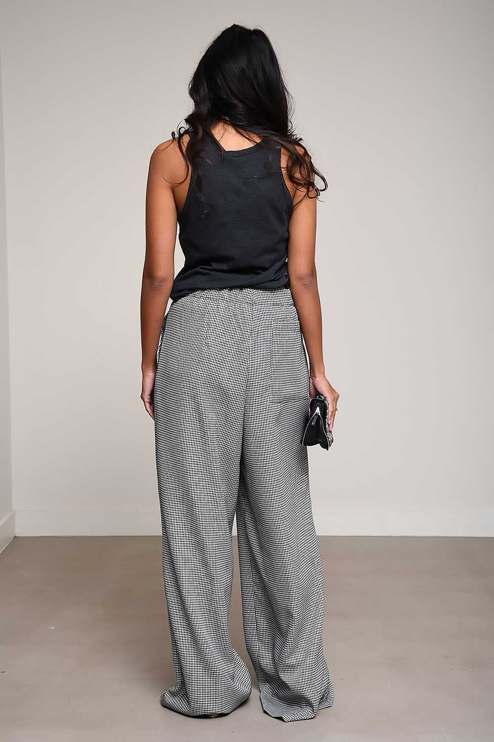 Pepita check pant loose