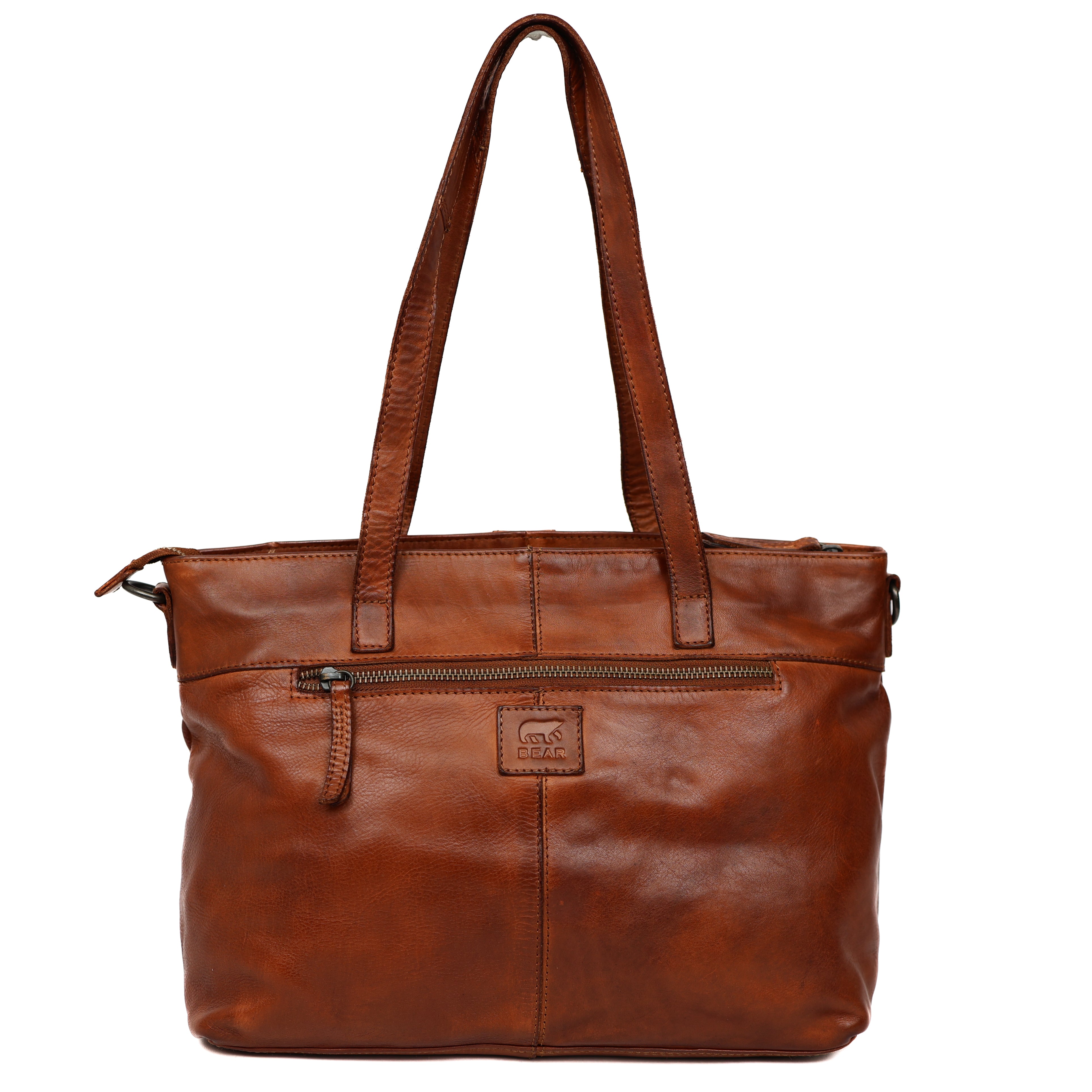 Hand-/schoudertas 'Fleur' cognac Cognac