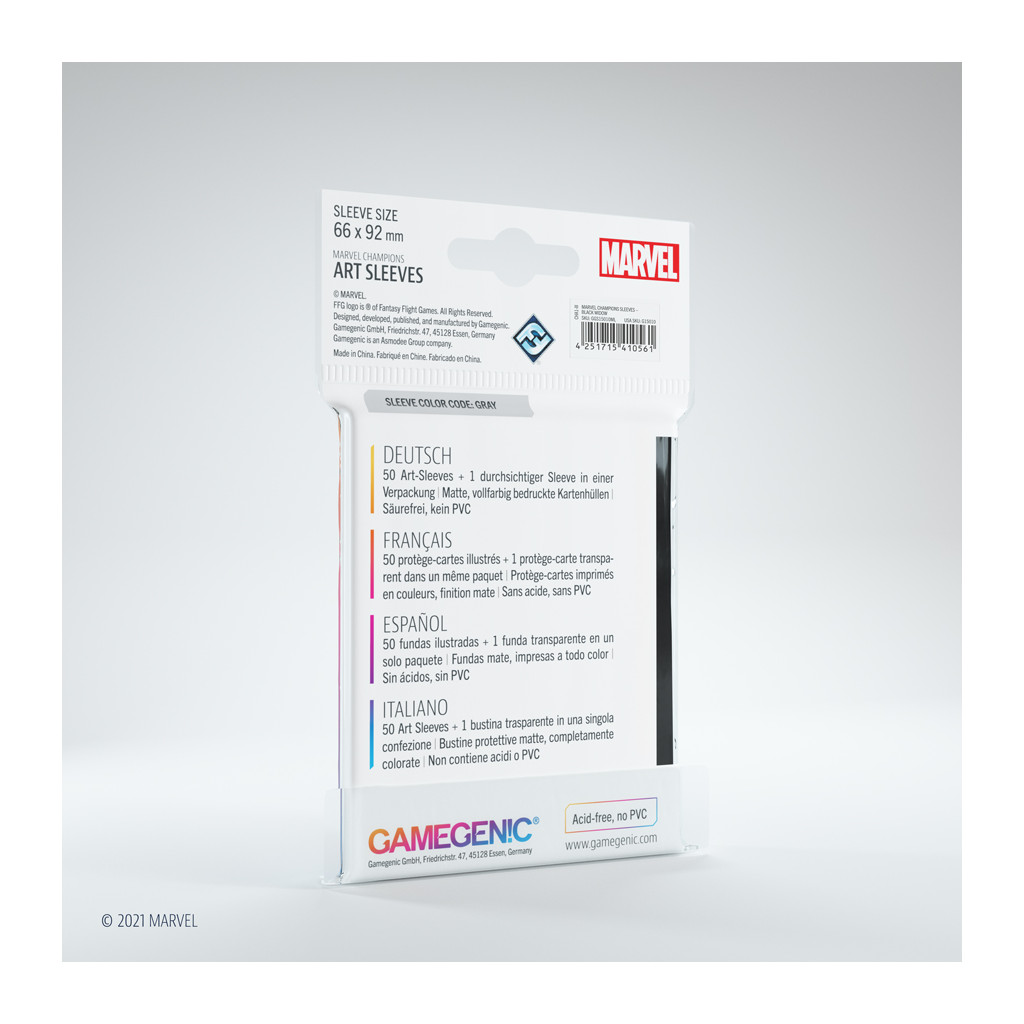 Gamegenic - Marvel Champions Art Sleeves - Black Widow