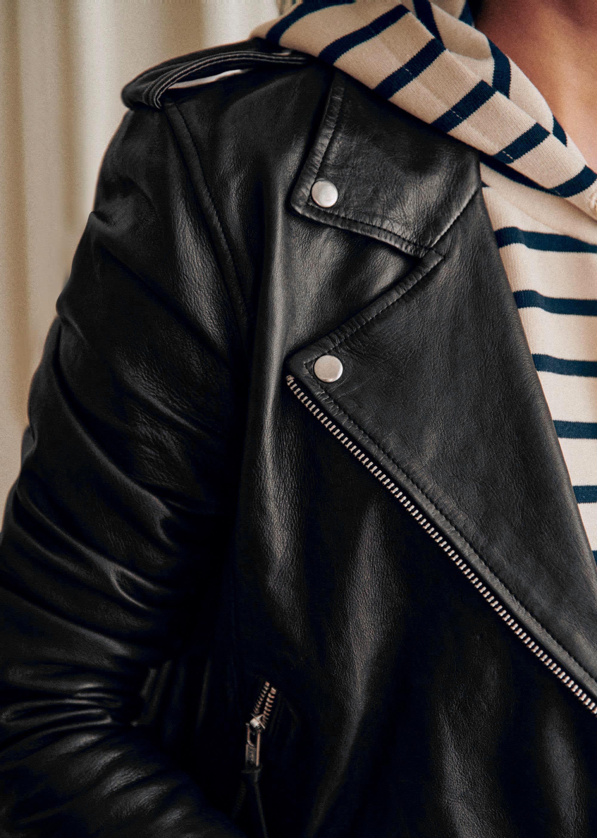 Veste Zig - Cuir Noir - E-SHOP/VESTES 5905725