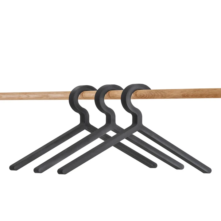 Woud - Illusion Hanger (3er-Set), schwarz