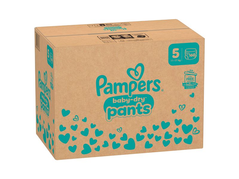 Pampers Windeln Baby Dry Pants Junior Grösse 5 Monatsbox 12-17 kg, 160 Stück
