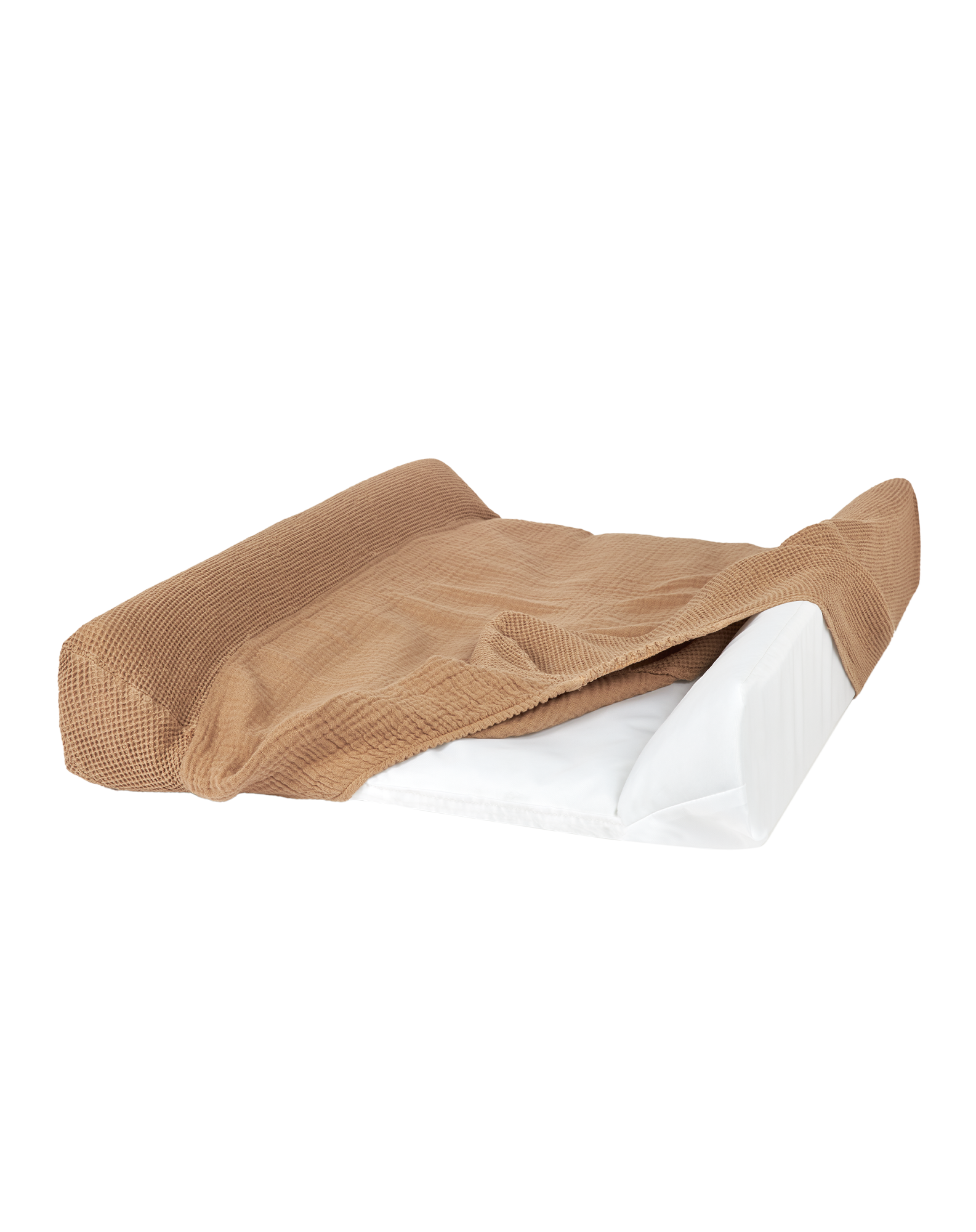 Matelas à langer imperméable et housse wabi-sabi en coton lavé | Marron