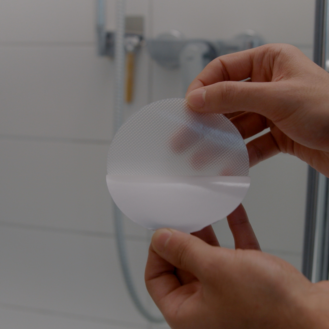 (21-tlg. Set) Ø10cm Selbstklebendes Anti-Rutsch Pad Sticker für Dusche / Badewanne - Transparent